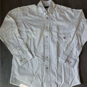 Ariat Men's White Button-Down Oxford Shirt